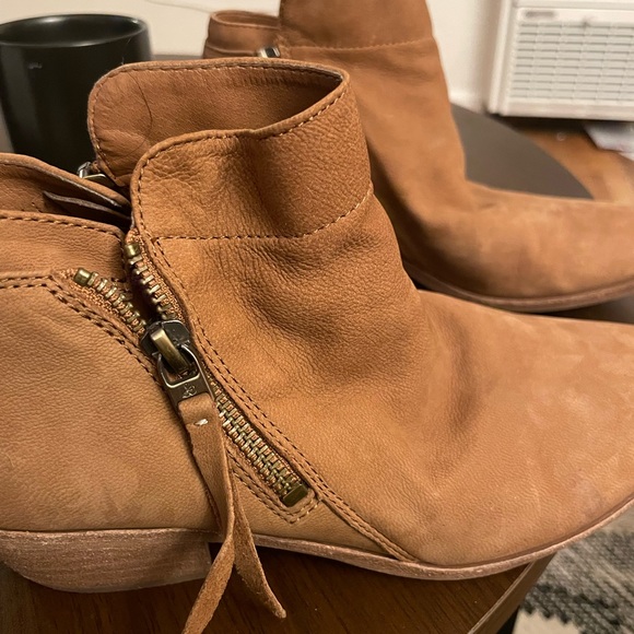 Sam Edelman Packer Ankle Boots 6.5 Booties Saddle Brown Suede Leather Never Worn - Picture 4 of 5